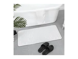 J&V Textiles 8562-WH 36 in.  x 17 in. Non Skid Foam Bath Ma