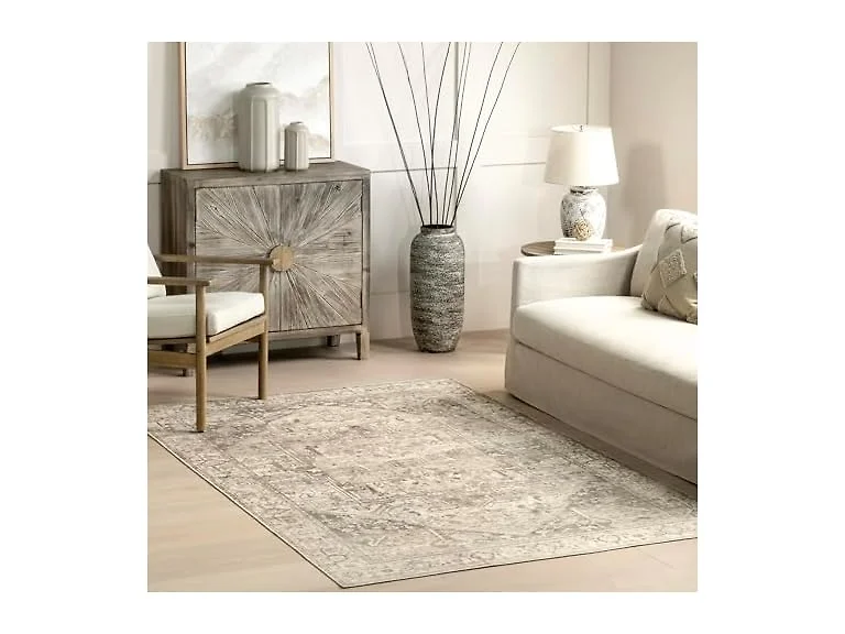 nuLOOM 8x10 Washable Rug Brielle Grey