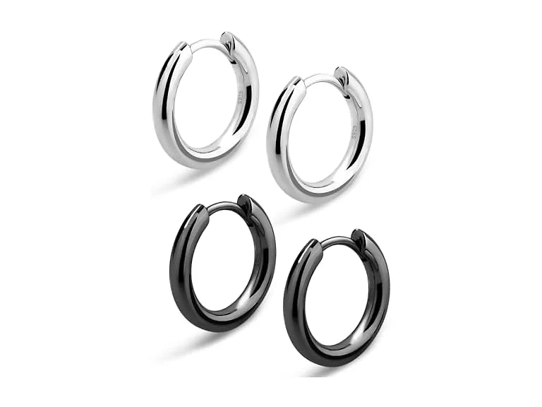 KRKC&CO NS610131 Hoop earrings men