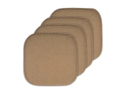 Sweet Home Collection SHC-CPMF-4PK-TAUPE 4PK Memory foam chair cuhsions Taupe
