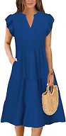 Shirts for Women Midi Dresses Summer Outfits Y2K Tops Womens Clothess Blue Medium