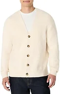 Amazon Essentials Men's Relaxed-Fit Cotton Blend Cardigan, Oatmeal Heather, X-Small