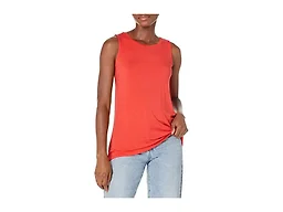 Amazon Essentials Women's Scoop Neck Swing Tank Top (Available in Plus Size), Coral Orange, Medium