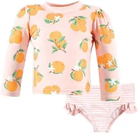 Hudson Baby Unisex Baby Swim Rashguard Set, Citrus Orange, 18-24 Months