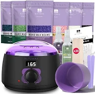 BLITZWAX Waxing Kit for Women, Brazilian Bikini Hard Wax Warmer Home Use