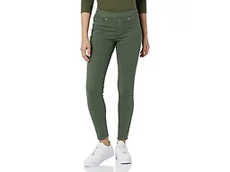 Amazon Essentials Women's Skinny Fit Mid-Rise Stretch Pull-On Jegging with Pockets - Discontinued Colors, Dark Green, 0