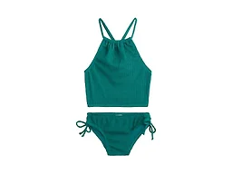 Popcorn Solid Halter Tankini
