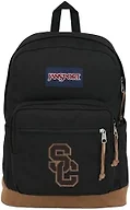 JanSport NCAA Officially Licensed Backpack, USC Trojans, Right Pack with Padded 15-Inch Laptop Sleeve, Spacious Computer Bag, Durable Daypack with Bottle Pocket & Haul Handle, Black