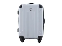 Travelers Club Chicago Hardside Expandable Spinner Luggage, Silver, 20" Carry-On
