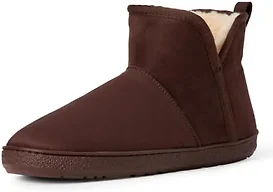 Amazon Essentials Men's Sherpa Clog Slippers, Brown, 8