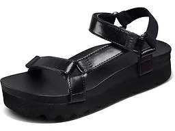 REEF Cushion Rem Hi Womens Platform Sandal, Adjustable Strap, Arch Support and Heel Cupping, Coco Black, 8.5
