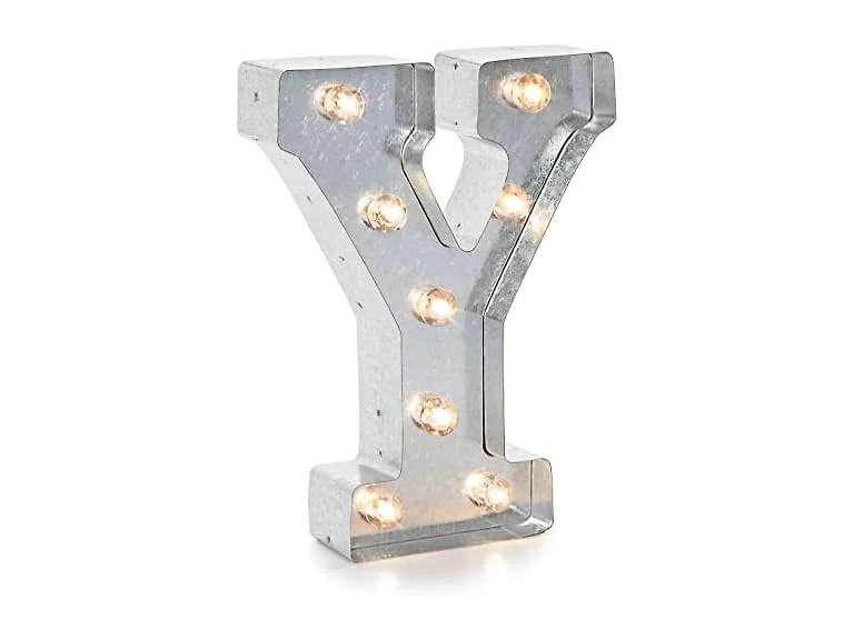 Darice Silver Metal Marquee Letter – Y -