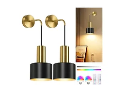 VerRon B0F441CQC1 Battery Operated Wall Sconce Set of Tw