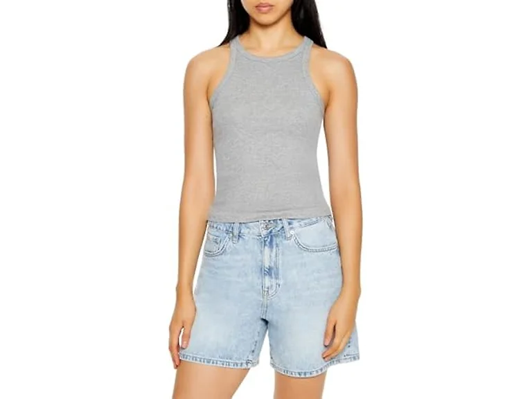 Forever 21 Ribbed Racerback Tank Top