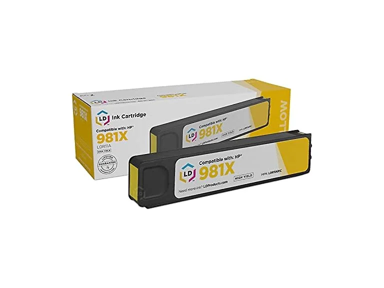 LD Products Remanufactured Ink Replacement for HP 981X L0R11A (Yellow)