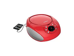 Proscan Elite Portable CD Boombox with AM/FM Radio - Red