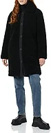 Amazon Essentials Women's Oversized Teddy Sherpa Coat, Black, Small