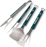 YouTheFan NFL Philadelphia Eagles Spirit Series 3-Piece BBQ Set Stainless Steel, 22" x 9"