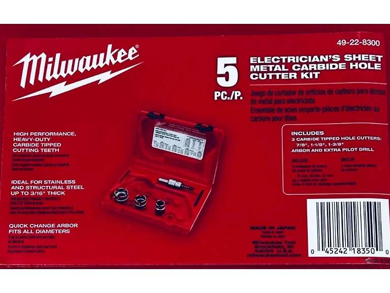 Milwaukee 49-22-8300 Sheet Metal Hole Saw Kit