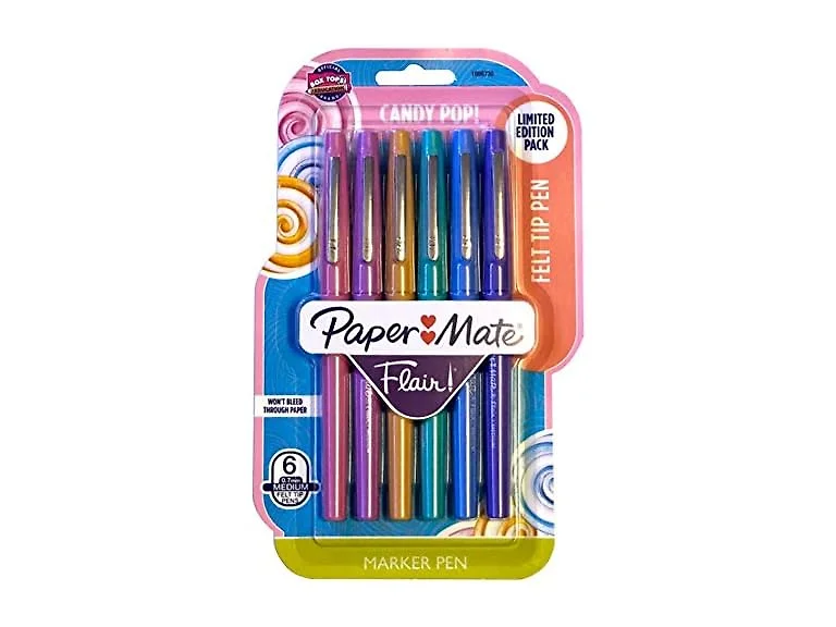 Paper Mate Flair174; Pens, 6ct - Candy Pop Multi-Colored