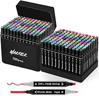 KJSHUANGTANG Alcohol Markers, 120 Colors Dual Tip Art Markers, Drawing, Coloring Marker for Sketching Adult Coloring