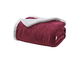 Embossed Sherpa Throw Blanket