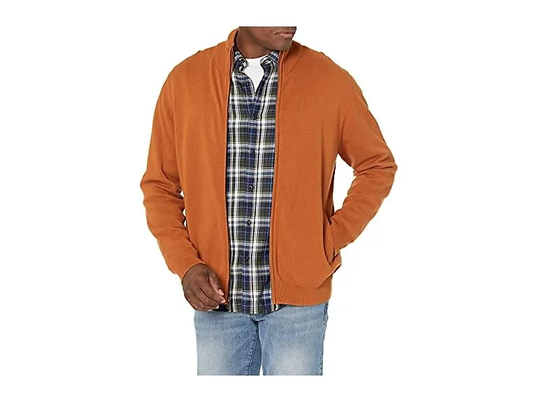Amazon Essentials Men Cotton Full-zip Sweater