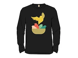 Bird Flying from the Nest