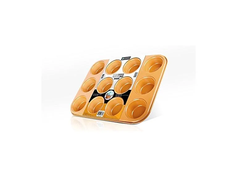 Copper 12-Cup Muffin Pan, Nonstick