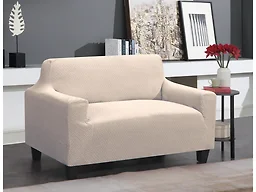 J&V Textiles STRETCH-LOVE BEIGE LOVESEAT Super Stretch C