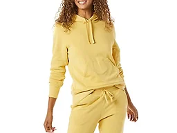 Amazon Essentials Women's Regular-Fit Midweight Fleece Pullover Hoodie with Kangaroo Pocket (Available in Plus Size), Dark Yellow, X-Small