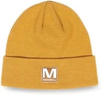 Merrell Patch Beanie, Classic Double-Layer Knit Hat with Cuff for Slopes & City Warmth