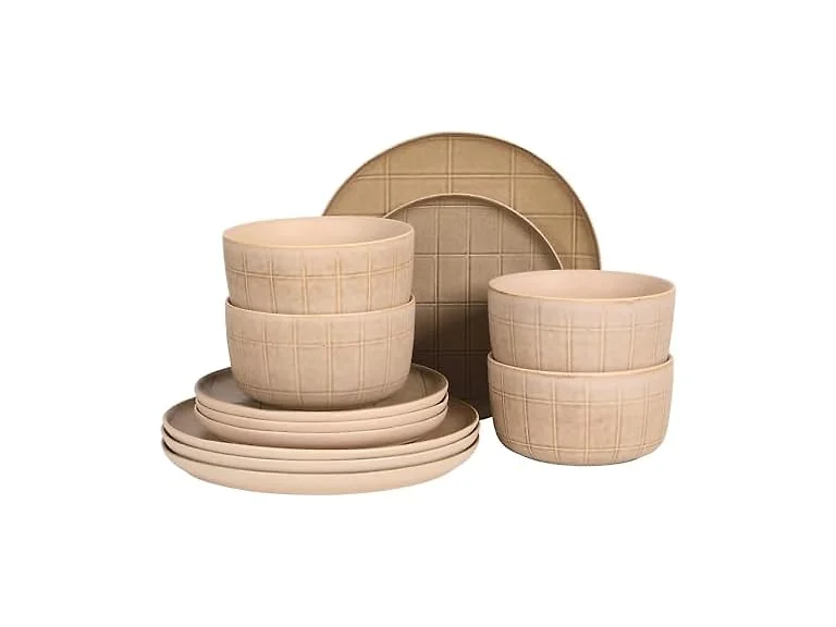 Gisbon Elite Butterwick 12 Piece Plates and Bowls Set 