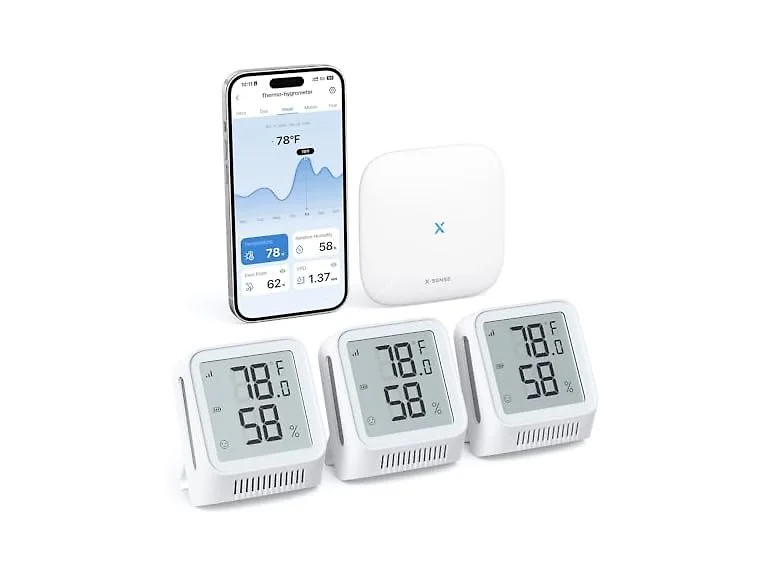 X-Sense WiFi Thermometer Hygrometer 3 Sensors