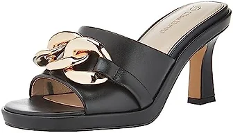 The Drop Women's Zena Buckle Heel Sandal, Black, 6.5