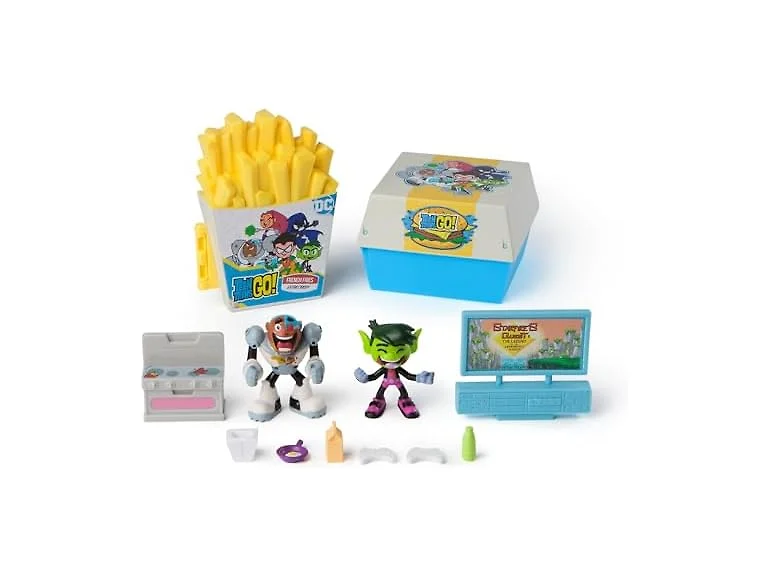 DC Comics Teen Titans Go Kitchen Chaos Playset with 2 Figures