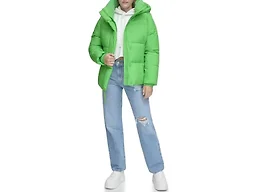 Levi's Women's Selma Hooded Puffer Jacket, Bright Green, Small