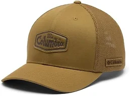 Columbia Unisex Mesh Ball Cap, Delta/Leather Logs Graphic, S/M
