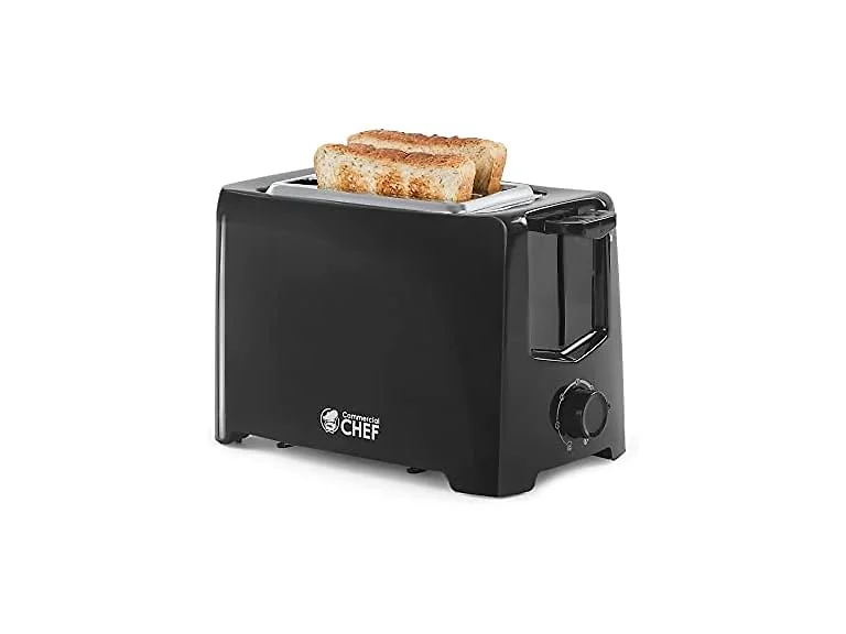 Commercial Chef 2 Slice Toaster, Black