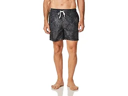 Kanu Surf Men's Monaco Swim Trunks (Regular & Extended Sizes), Palma Black, 3X