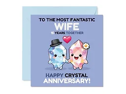 Stuff4 Cute 15th Anniversary Card 