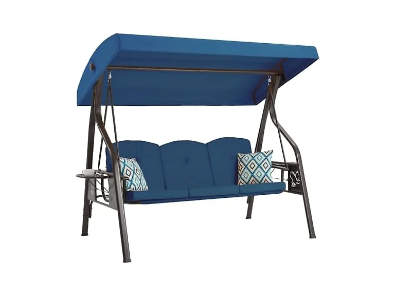 ZZW 3-Seat Outdoor Porch Swing with Stand