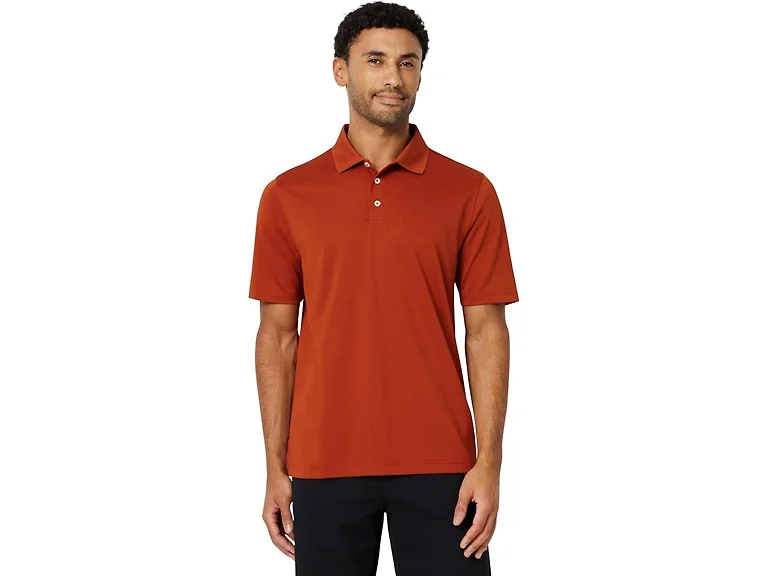 Amazon Essentials Men's Golf Polo Shirt Brick Red