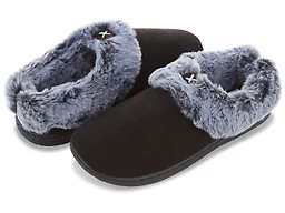 Floopi FLOOPI-380-BLK-S S Womens Microsuede Clog Slipp