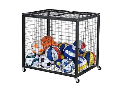 Rolling Sports Ball Storage Cart