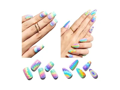 GLAMERMAID 48Pcs Ombre Press on Nails Medium Almond