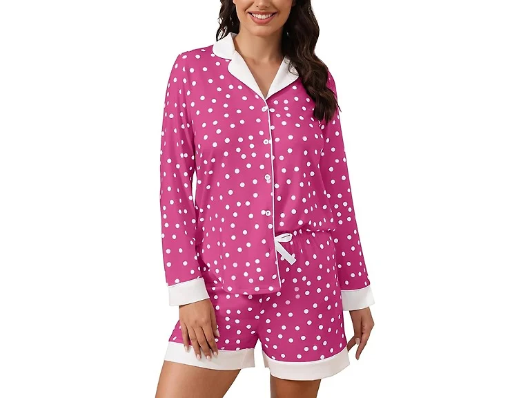 FKEEP Women (S) Button-down Shorts Rose Red