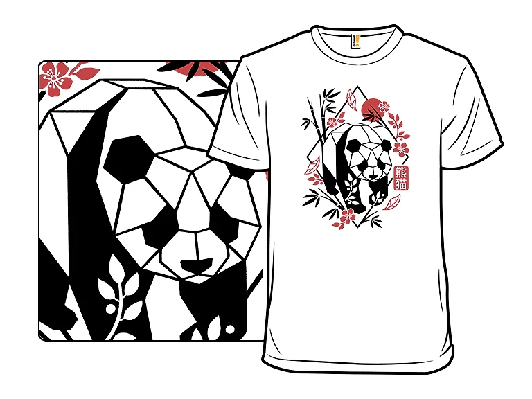 Geometric Bamboo Panda