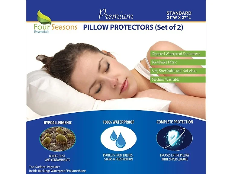 Waterproof Pillow Covers (Set of 2)