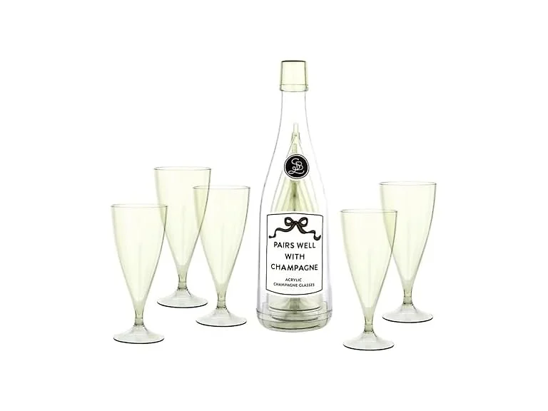 Santa Barbara Design Studio Party Champagne Flutes 5-Pack Glasses